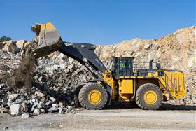 Penn/MD Quarry: A John Deere 944X sorts material in the pit.